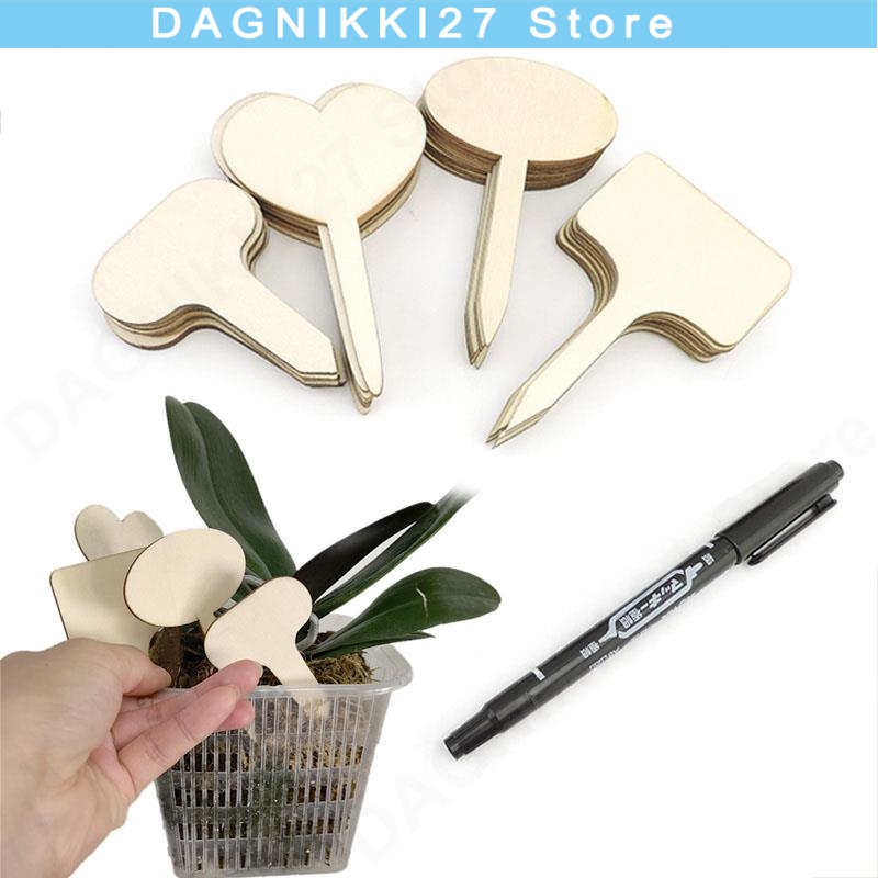 Bonsai Garden Tools - 10x Label Tanaman Kayu Tipe T