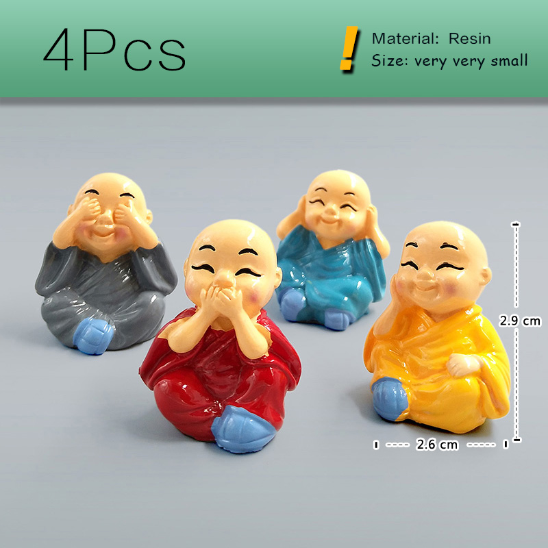 4 Buah Patung Miniatur Biksu K - Japan Bonsai Garden ulasan dan harga